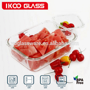 Clear glass food storage container, food glass container,microwavable food container