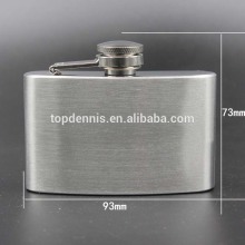 3oz stainless steel hip flask mini liquor glass bottles