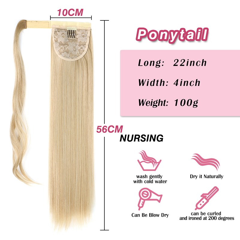 Wholesale Ponytail Extension Synthetic Fiber Hair Extension Ponytail Heat Resistant Drawstring Hair Ponytail