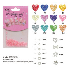2mm Round Pearl Many Colors Nail Art Decoration Beautiful Nail Accessory