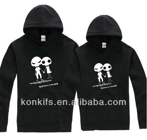 2013 spring fashional couple fleece hooded sweater