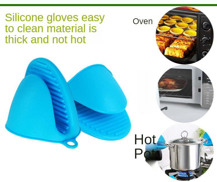 Silicone Heat Insulation Silicone Oven Gloves Cooking Mitts Pinch Grips Kitchen Heat Resistant