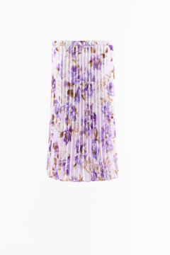 Poly woven printed with pleated dress