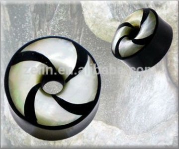 Acrylic whirlpool body ear plug piercing jewelry ear plug
