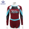 Tùy chỉnh Maroon Cheerleading Đồng phục Váy cổ vũ gợi cảm