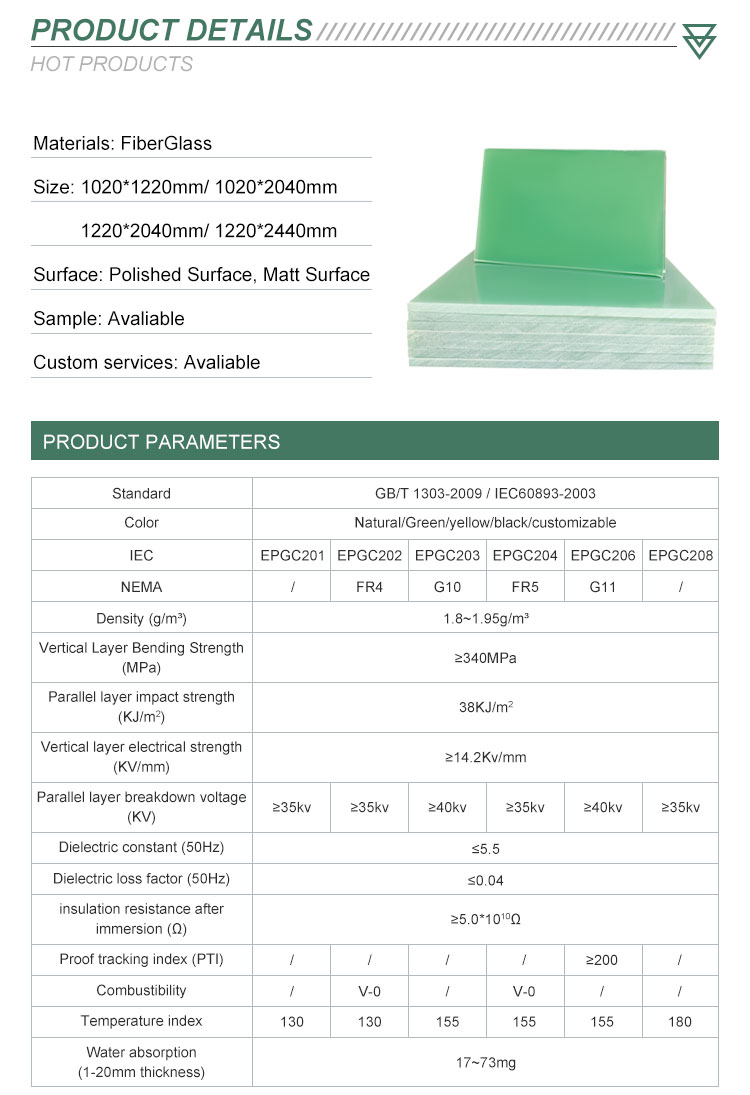 Heat Resistant Manufacturer Fiberglass Panels Exact Standard Processing Fr4 Sheet For Insulation Component