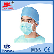 Hubei green disposable 3 ply earloop non woven surgical face mask/ Green disposable 3 ply earloop non woven medical face mask