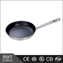 stainless steel single handle non stick coating frypan home frypan heavy bottom frypan