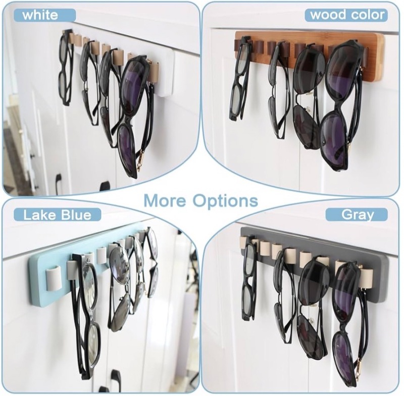 Home Wall Mounted Wood Glasses Holder