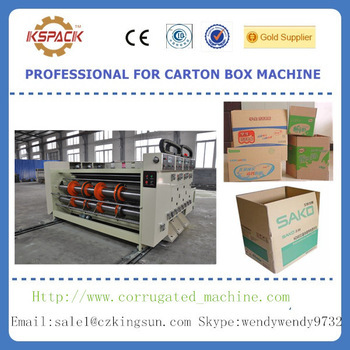 corrugated cardboard roller printing slotting carton machine