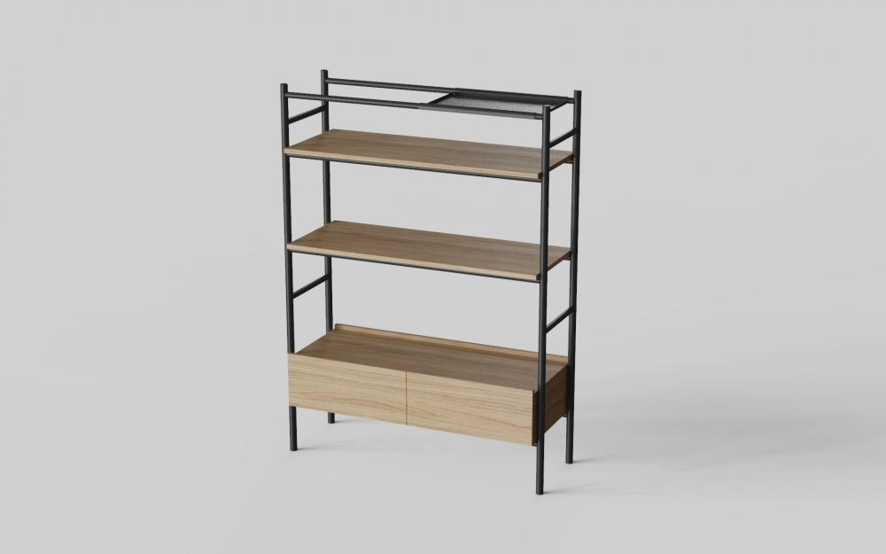 3 Layer Shelf With Drawers