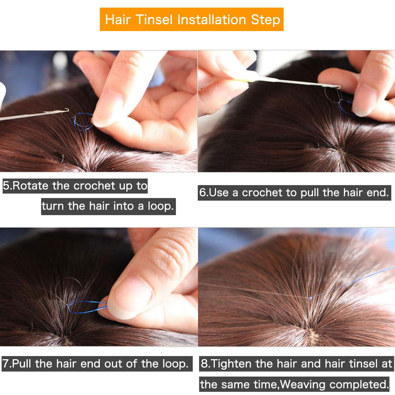 Cheap Hair Tinsel Straight Bling Synthetic Braiding Hair Extensions For Bridal Hair Accessories Festival Party Twinkle Colorful