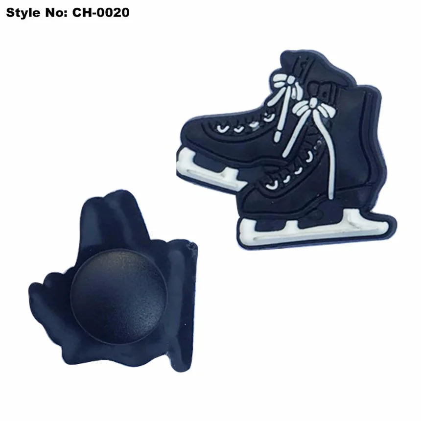 Cool Design Durable Rubber Patch 3D Skates Clog Shoes Charms