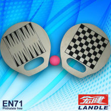 Chesses manual beach racket with game MDF square beach rackets