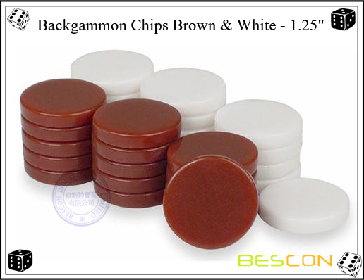 Backgammon Chips Brown AND White 1