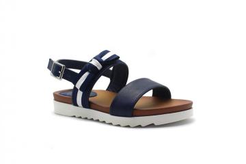 Children's Casual Footbed Sandal with stripe belt bowknot