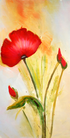 Hot Abstract Modern Flower Paintings Famous Artists