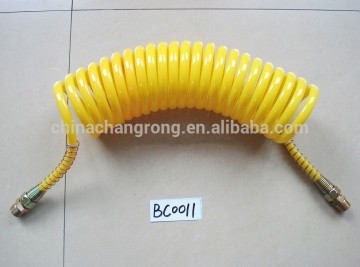 Factory direct supply truck air brake coiled hose/ coiled air brake hose assembly