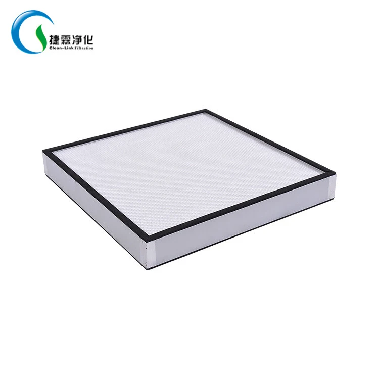 Clean-Link H13/H14/U15/U16 Mini Pleat HEPA Air Filter for Occasions with High Cleanliness Requirements
