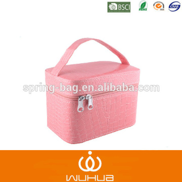 Pink material small leather cosmetic case