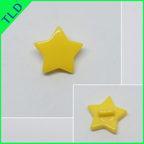 Yellow star shaped buttons for decoration