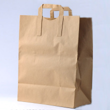 Brown Paper Carrier Bags with Flat Handle