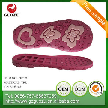 kids colorful red shoe sole