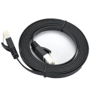 Cable de conexión Ethernet plano Cat5e con nylon RJ45