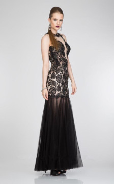 Corset Black Lace Prom Dresses