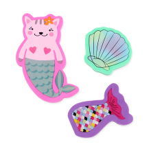 Wholesale Custom Logo Fishtail Mermaid Pencil Erasers with Stationary Eraser