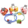 Cinghie per capelli per ragazze sveglie dei cartoni animati Cravatte elastiche per coda di cavallo Corde Cartoni animati in gomma multicolor Cinturini per bambini Anello per capelli per bambini