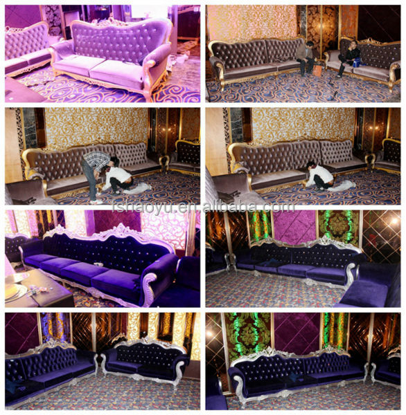 Χονδρικός καναπές μπαρ από κόκκινο ύφασμα, μακρύς καναπές ντίσκο, μακρύς υφασμάτινος καναπές ξενοδοχείου (CF022)