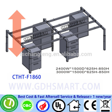 living room furniture manual screw height adjustable tables frame leg chairs and tables frame