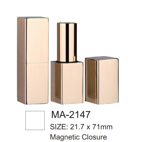 Aluminium cosmetische lippenstiftdoos met vierkante magneet
