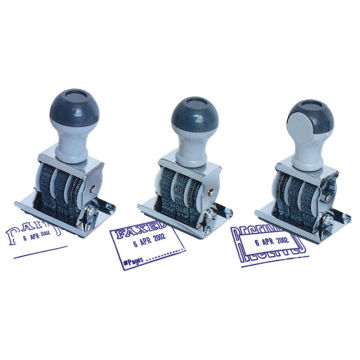 Date Stamp with text "Received""Paid""Faxed" or Date Plate Dater