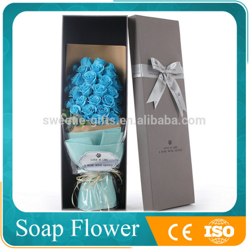 #1529 Cheap wholesale fake rose soap flower for wedding gift