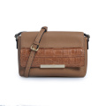 Refined Calf Leather Parker Crossbody Bag Brown-cognac