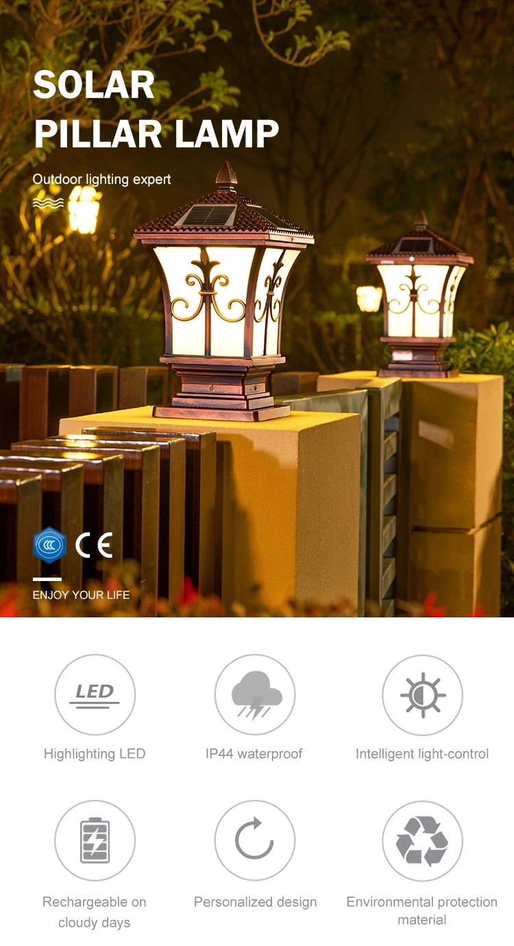 Exterior Outdoor Post Lantern Garden LED Pillar Light