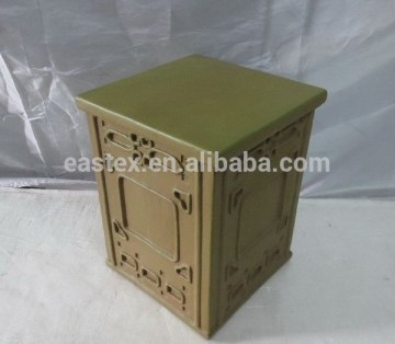 Garden fiberglass clay antique square stool