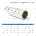 5 Inch Adjustable 300-600 Straight pipe (Included fittings)