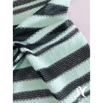 Polyester Rayon Stripe Sweater Knitting Cardigns Fabric