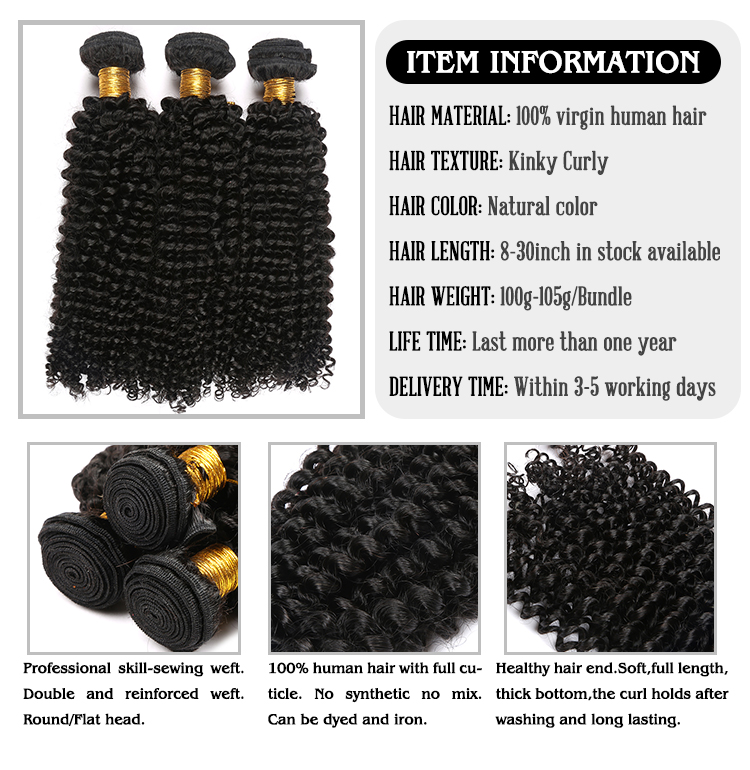 Wholesale 100% virgin hair products for black women, full cuticle indian human kinky curly virgin hair