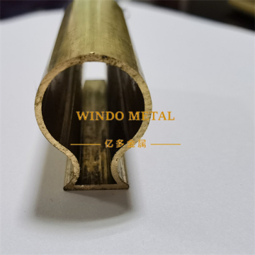 Yacht interior brass handrail tubing