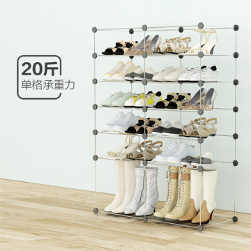 Tissu en plastique antipoussière d&#39;armoire à chaussures de support de stockage multicouche moderne simple