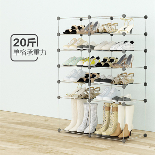 Simple Modern Multi-layer Storage Rack Shoe Cabinet Dustproof Plastic Cloth