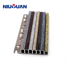NIUYUAN Factory Decoration Square Edge Rose Gold Glitter Aluminum Tile Trim Profile