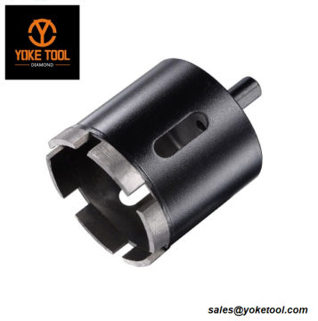 60mm Triangle Shank Tile Stones Concrete Dry Hole Saw Black