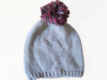 100% Acrylic Knitted Winter Hat with Pompon