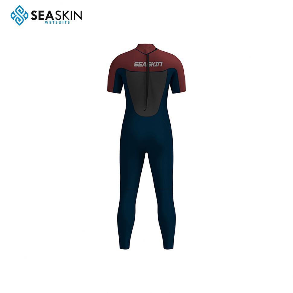 Lelaki Seaskin Basah Zip Kembali Dalam Air Cold Scuba Diving Suit 3mm Wetsuit Neoprene