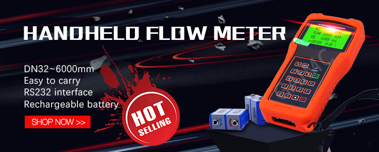 GUF100 batterijvoeding RS232 klem op ultrasone flowmeter handheld